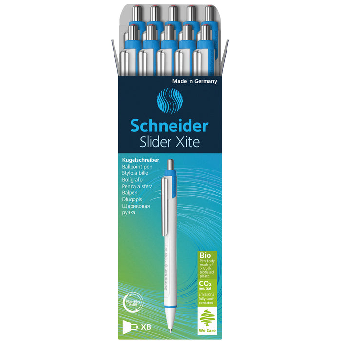 Slider Xite Environmental Retractable Ballpoint Pen, Red, Pack of 10