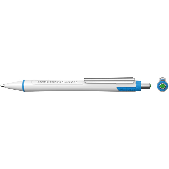 Slider Xite Environmental Retractable Ballpoint Pen, Green, Pack of 10