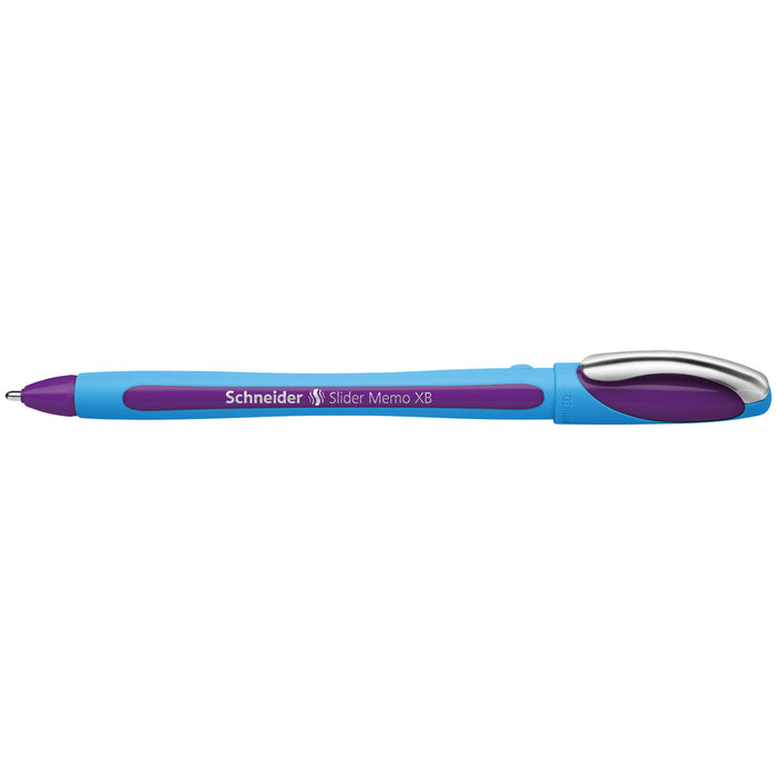 Slider Memo Ballpoint Pen, Viscoglide Ink, 1.4 mm, Violet, Pack of 10