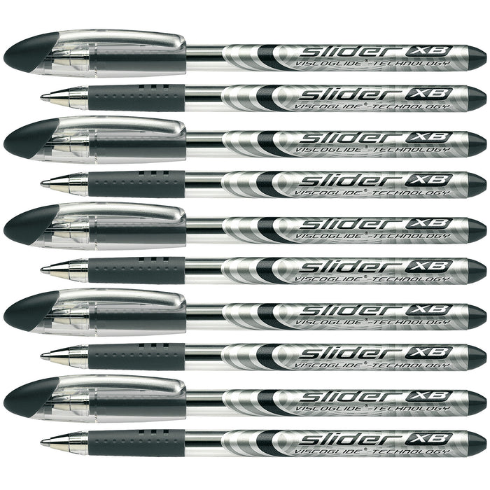Slider Basic XB Ballpoint Pen Viscoglide Ink, 1.4 mm, Black Ink, Pack of 10