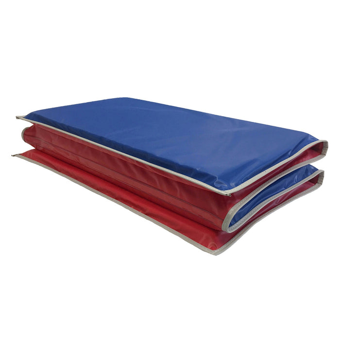 Basic KinderMat, 1" Thick, Red-Blue with Gray Binding