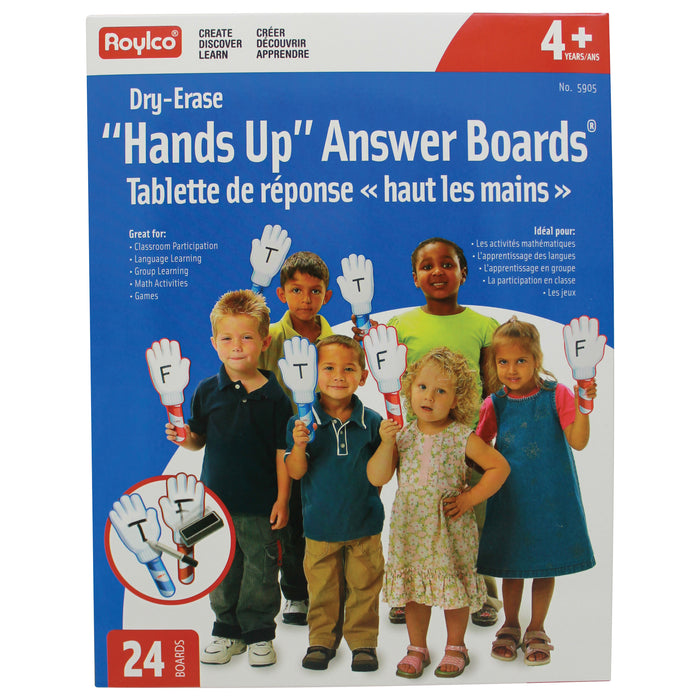 HANDS UP DRY ERASE ANSWER BOARDS