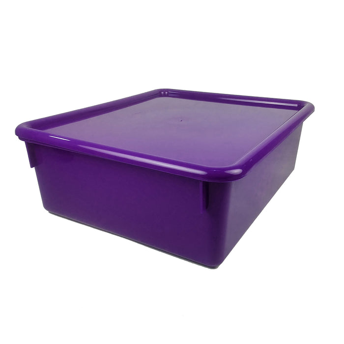 Double Stowaway® Tray with Lid, Purple