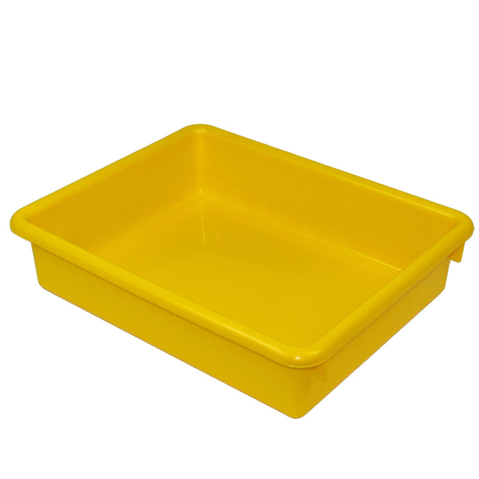 Stowaway® 3" Letter Tray no Lid, Yellow, Pack of 3