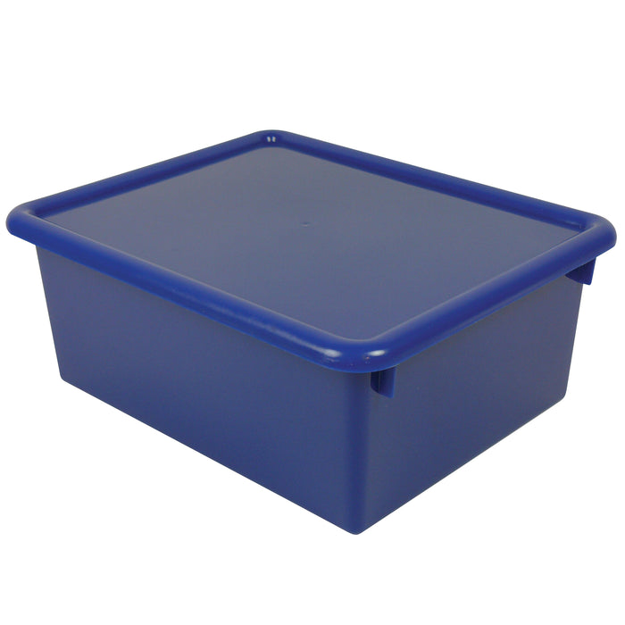 Stowaway® 5" Letter Box with Lid, Blue, Pack of 2