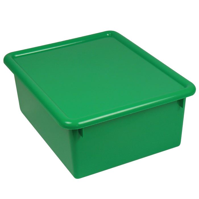 Stowaway® 5" Letter Box with Lid, Green, Pack of 2