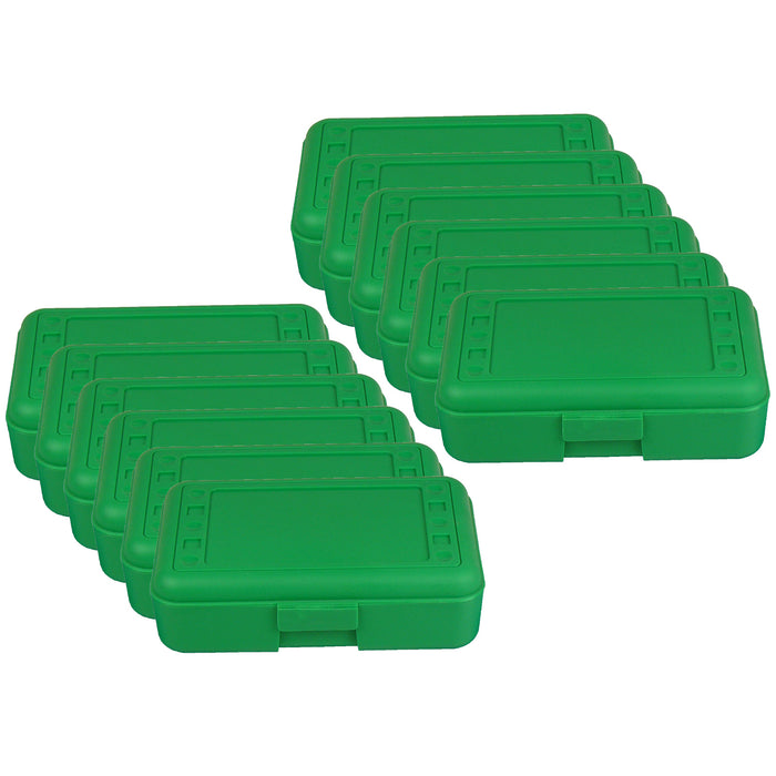 Pencil Box, Green, Pack of 12