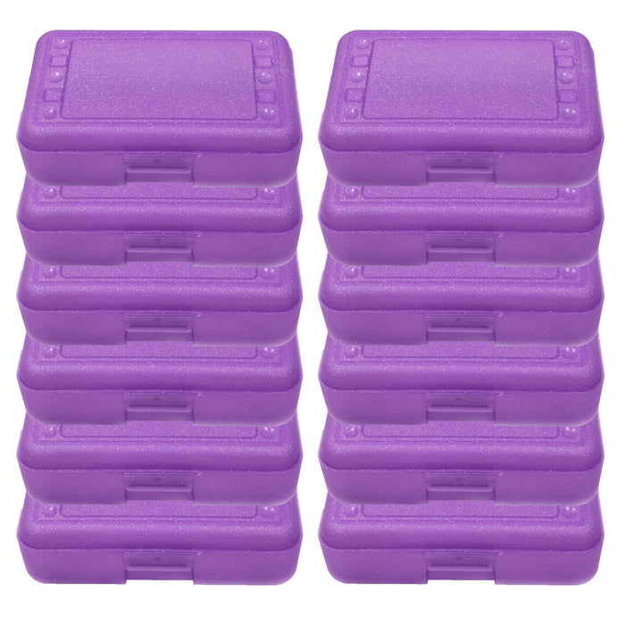 Pencil Box, Purple Sparkle, Pack of 12