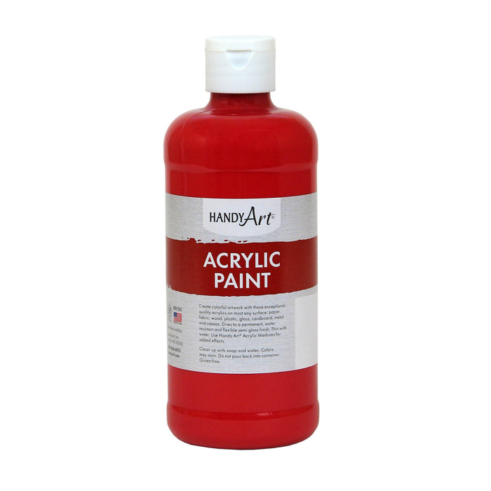 Acrylic Paint 16 oz, Brite Red, Pack of 3