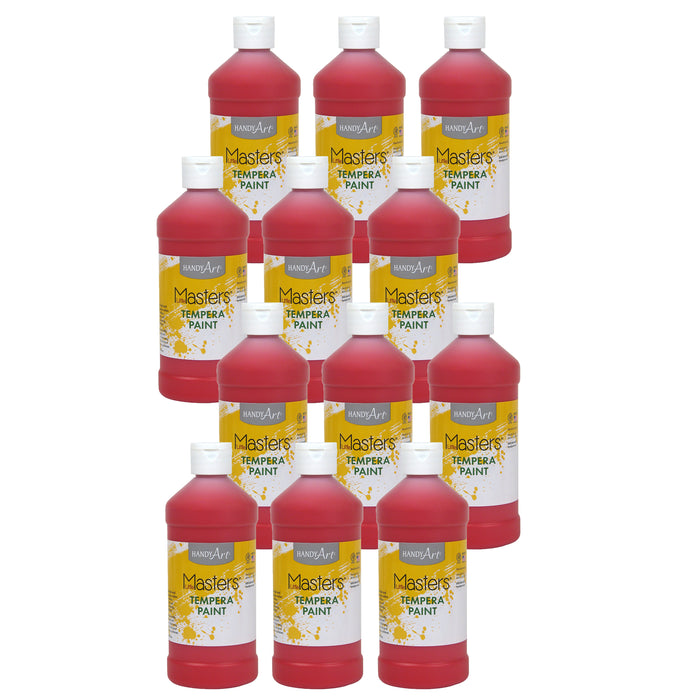 Little Masters® Tempera Paint, Red, 16 oz., Pack of 12
