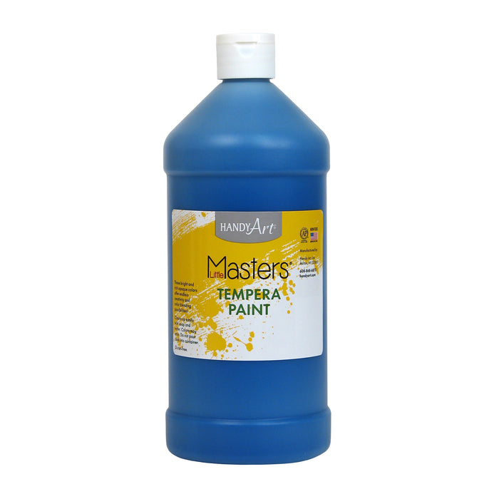 Little Masters® Tempera Paint, Blue, 32 oz., Pack of 6