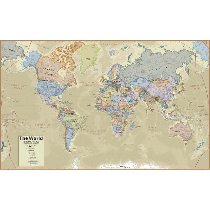 BOARDROOM SERIES WORLD WALL MAP