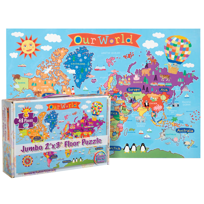 WORLD FLOOR PUZZLE FOR KIDS