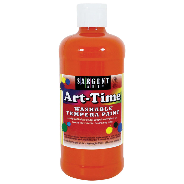 ORANGE ART-TIME WASHABLE PAINT 16OZ