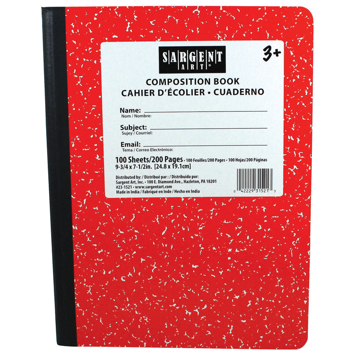 RED COMPOSITION BOOK 100 SHEETS