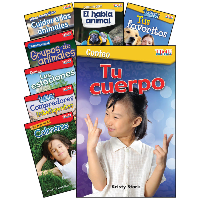 TIME FOR KIDS Math-Science Spanish Grades K-1: 8-Book Set