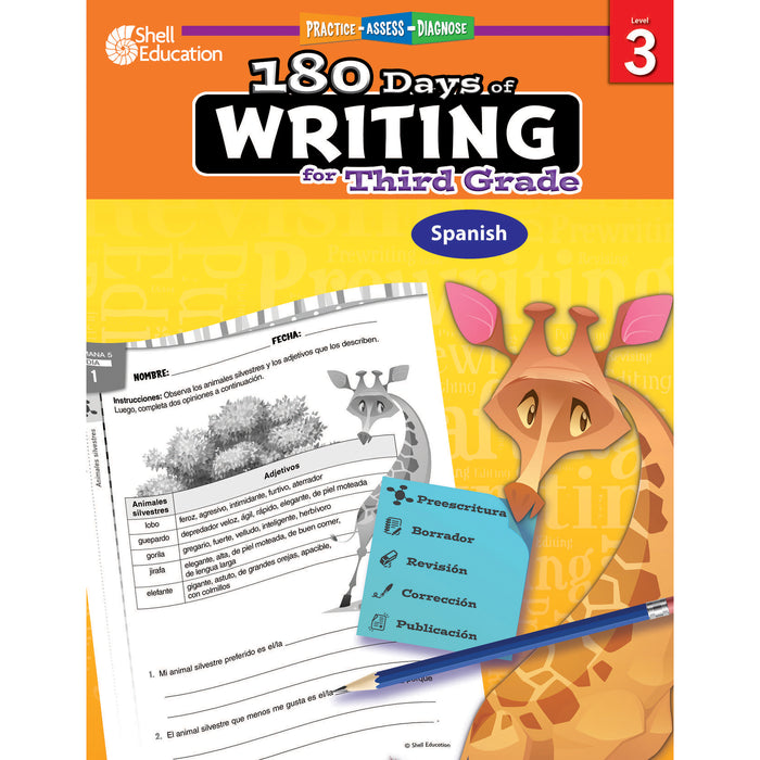 180 Days of Writing for Third Grade (Spanish)