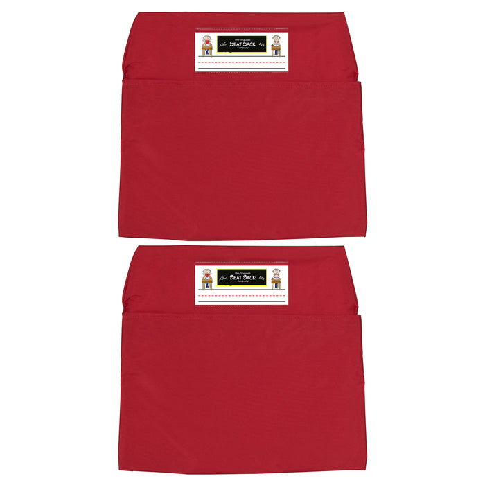 Seat Sack, Large, 17 inch, Chair Pocket, Red, Pack of 2