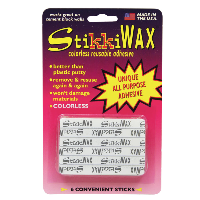 StikkiWAX™ Adhesive Bars-Sticks, 6 Per Pack, 6 Packs