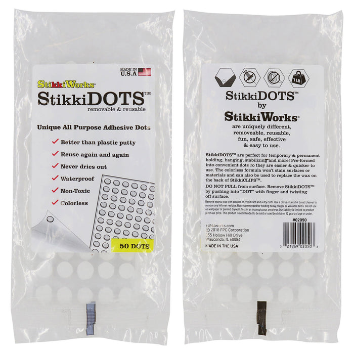 StikkiDOTS™, Adhesive Dots, 50 Per Pack, 6 Packs