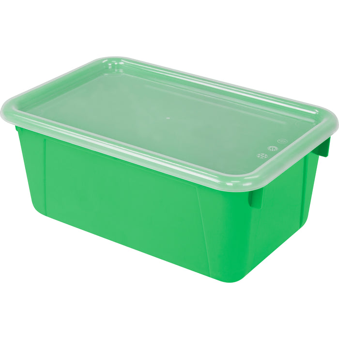 SMALL CUBBY BIN WITH COVER GREEN