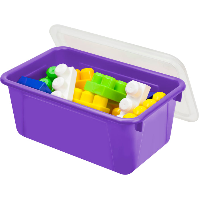 SMALL CUBBY BIN WITH COVER PURPLE