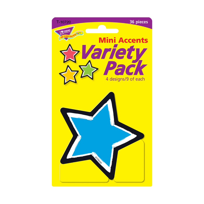 Bold Strokes Stars Mini Accents Variety Pack, 36 Per Pack, 6 Packs