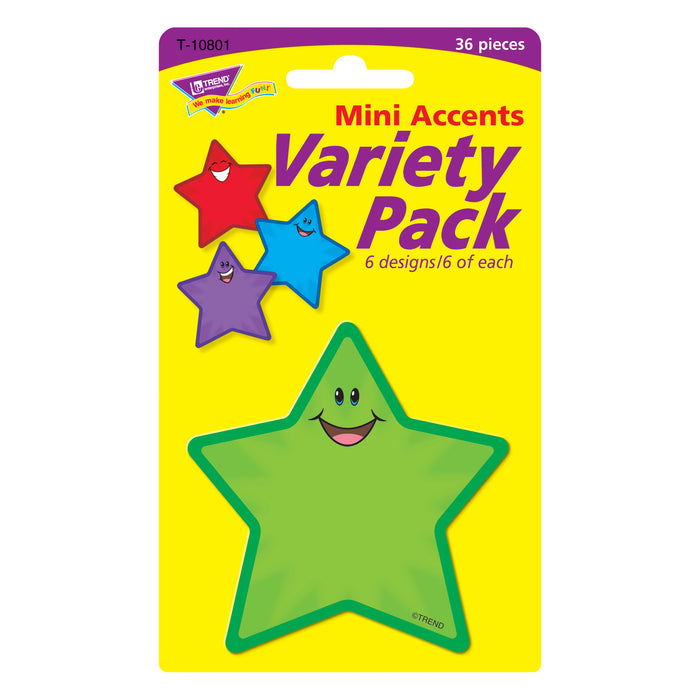 Stars Mini Accents Variety Pack, 36 Per Pack, 6 Packs