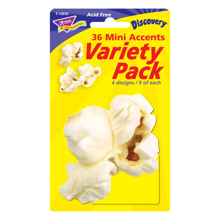Popcorn Mini Accents Variety Pack, 36 Per Pack, 6 Packs