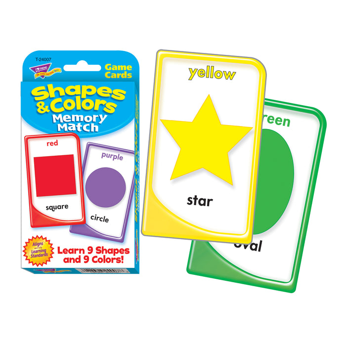 Shapes and Colors Memory Match Challenge Cards, 6 Packs