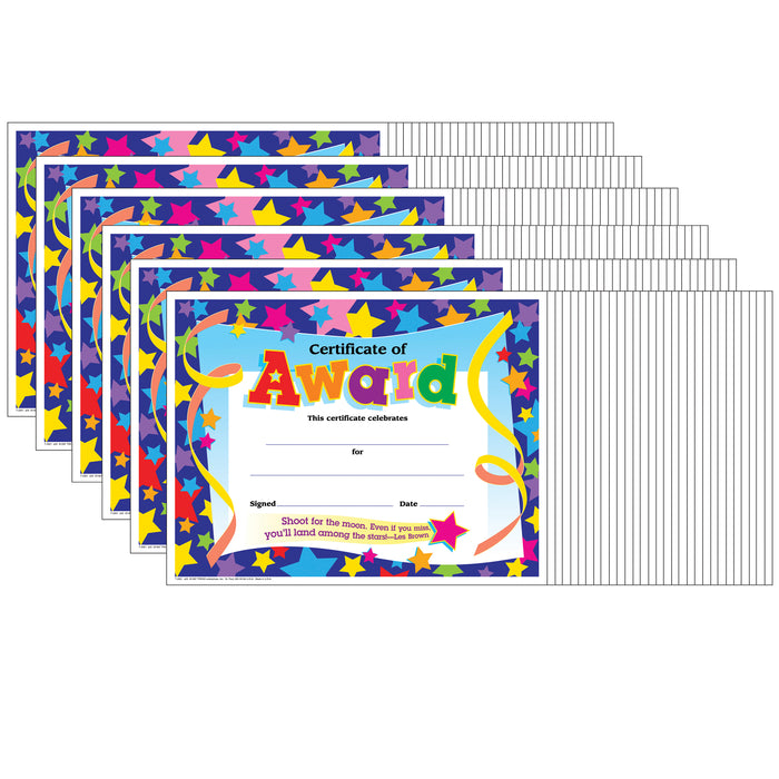 Certificate of Award Colorful Classics Certificates, 30 Per Pack, 6 Packs