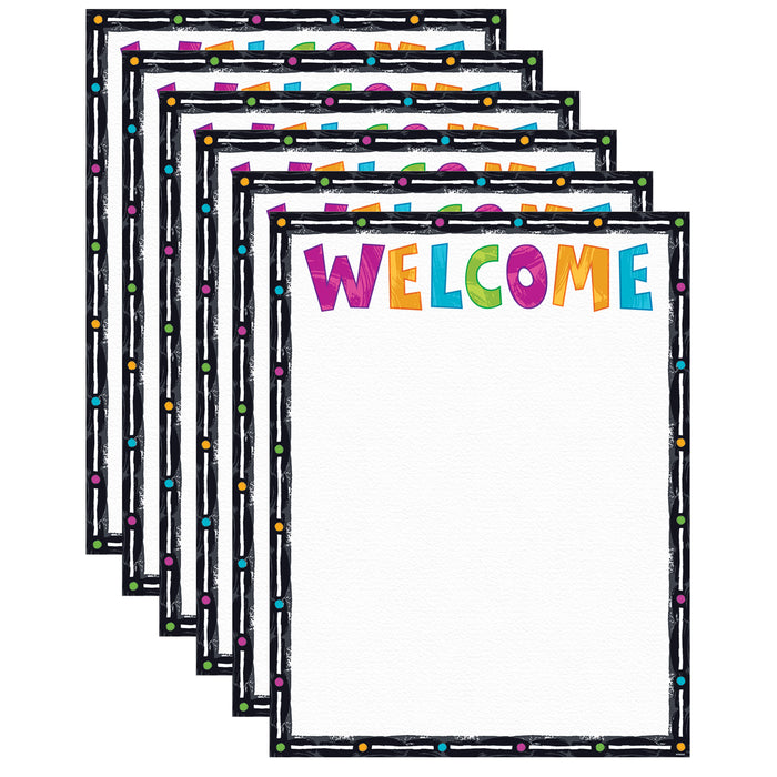 Welcome Color Harmony™ Learning Chart, 17" x 22", Pack of 6