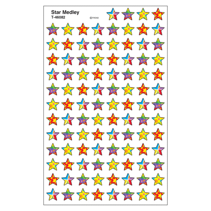 Star Medley superShapes Stickers, 800 Per Pack, 6 Packs