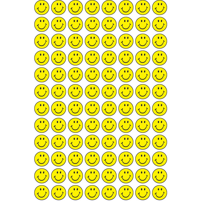 Neon Yellow Smiles superSpots® Stickers, 800 Per Pack, 6 Packs
