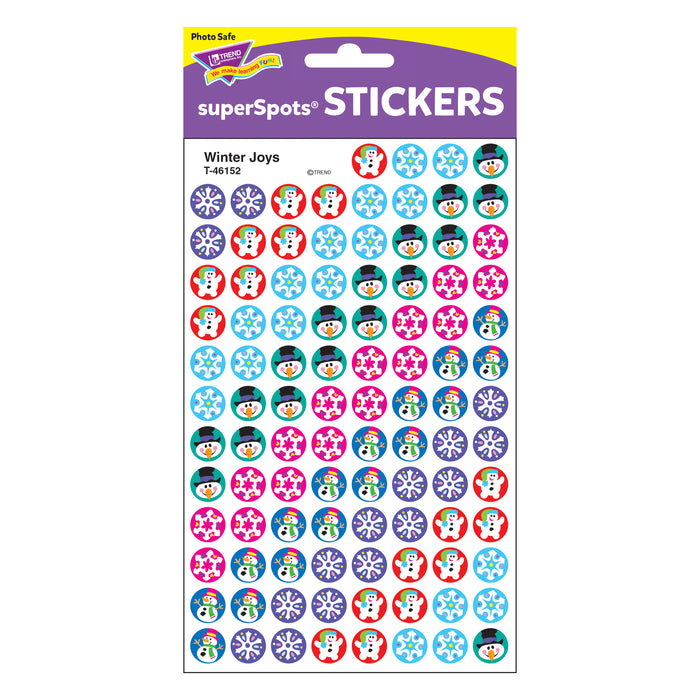 Winter Joys superSpots® Stickers, 800 Per Pack, 6 Packs