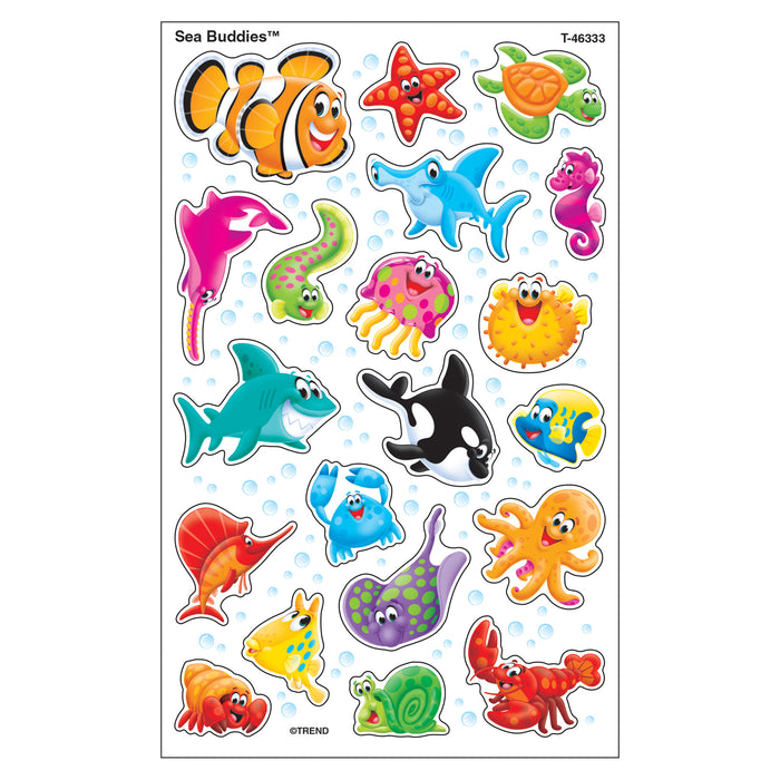 Sea Buddies™ superShapes Stickers-Large, 160 Per Pack, 6 Packs