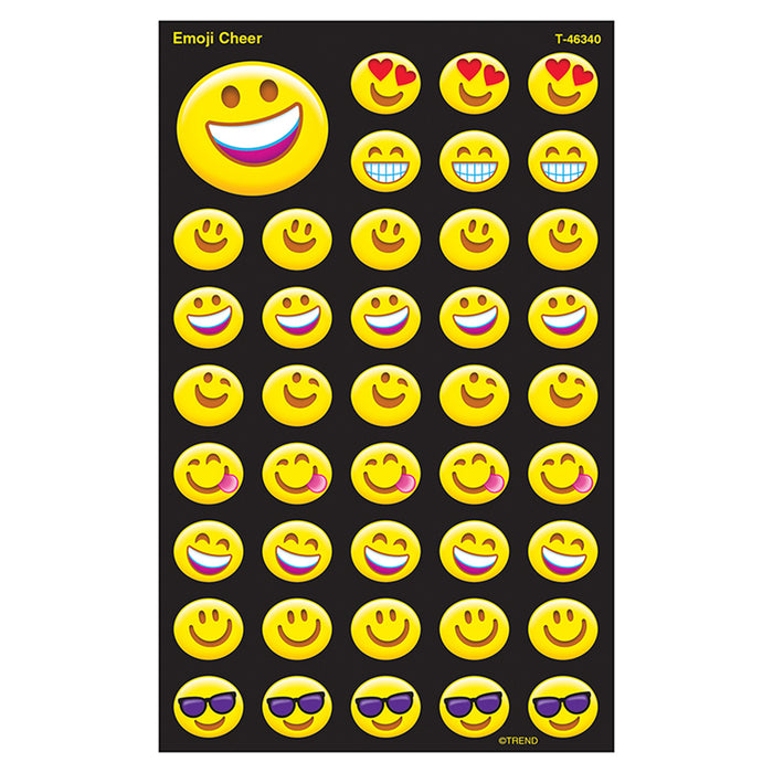 Emoji Cheer superShapes Stickers-Large, 336 Per Pack, 6 Packs