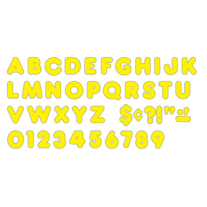 Yellow 4" Casual Uppercase Ready Letters®, 6 Packs