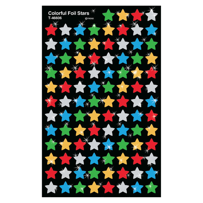 Colorful Foil Stars superShapes Stickers, 400 Per Pack, 6 Packs