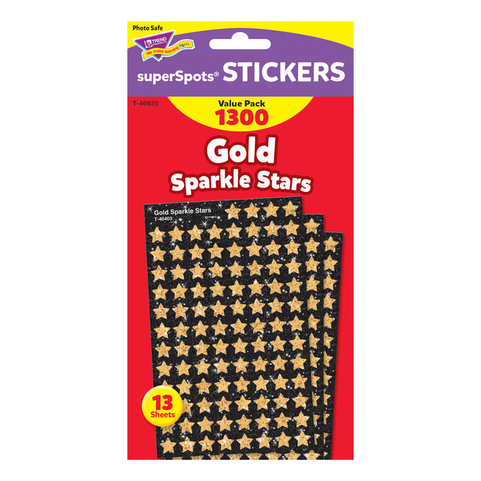 (3 PK) GOLD SPARKLE STARS