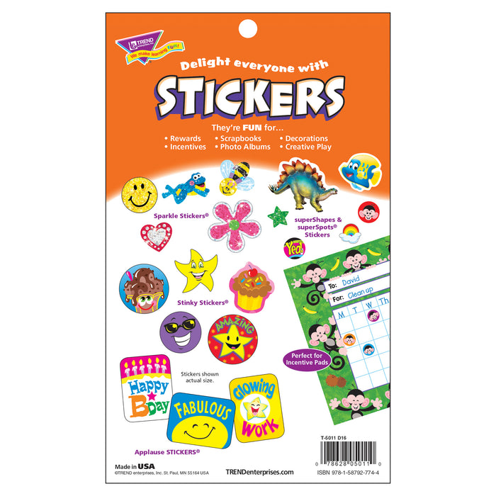 Praise & Reward Sticker Pad, 738 Sticker Per Pad, Pack of 6
