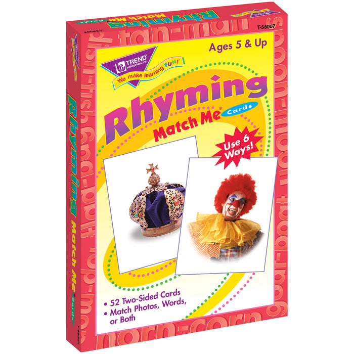 Rhyming Words Match Me® Cards, 6 Packs