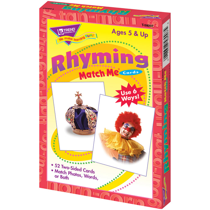 Rhyming Words Match Me® Cards, 6 Packs