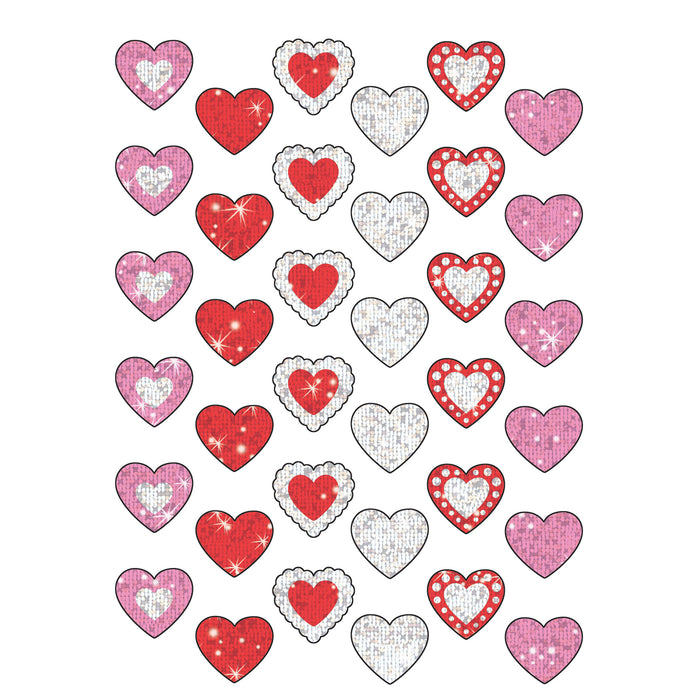 Shimmering Hearts Sparkle Stickers®, 72 Per Pack, 12 Packs