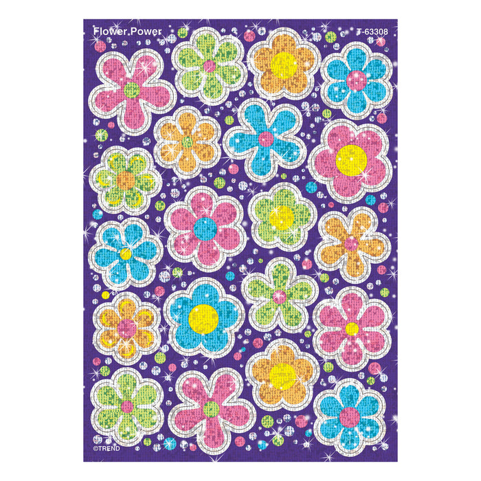 Flower Power Sparkle Stickers®-Large, 40 Per Pack, 12 Packs