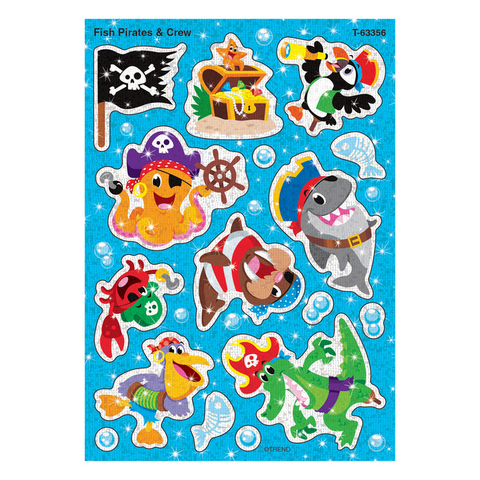 Fish Pirates & Crew Sparkle Stickers®, 32 Per Pack, 6 Packs