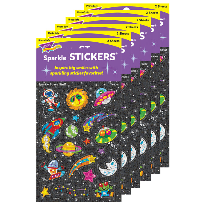 Sparkly Space Stuff Sparkle Stickers®, 36 Per Pack, 6 Packs