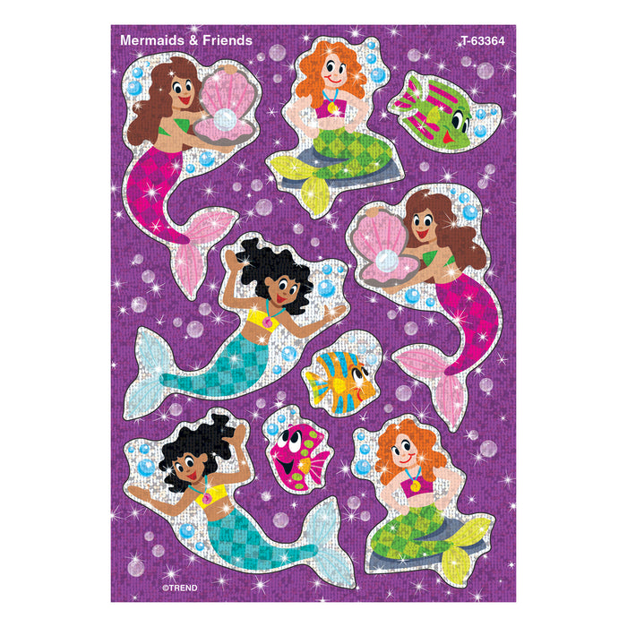 Mermaids & Friends Sparkle Stickers®, 18 Per Pack, 6 Packs