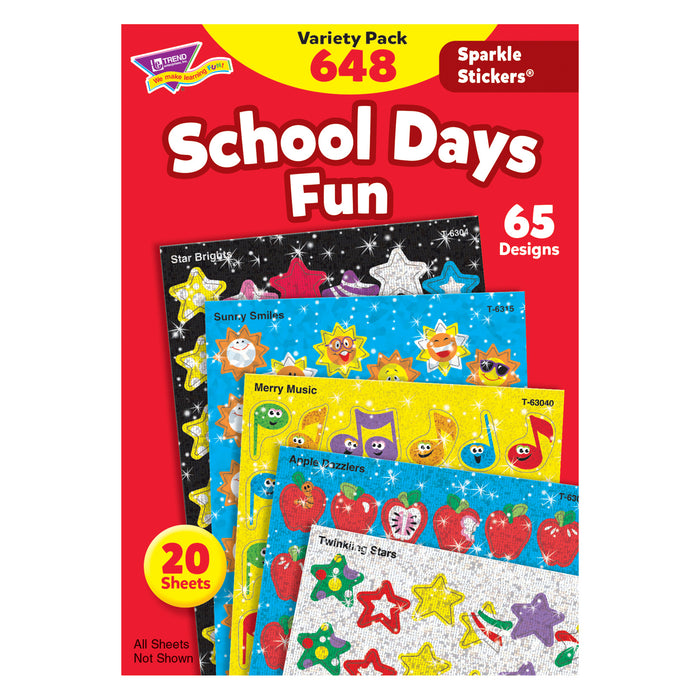 School Days Sparkle Stickers® Variety Pack, 2 Packs