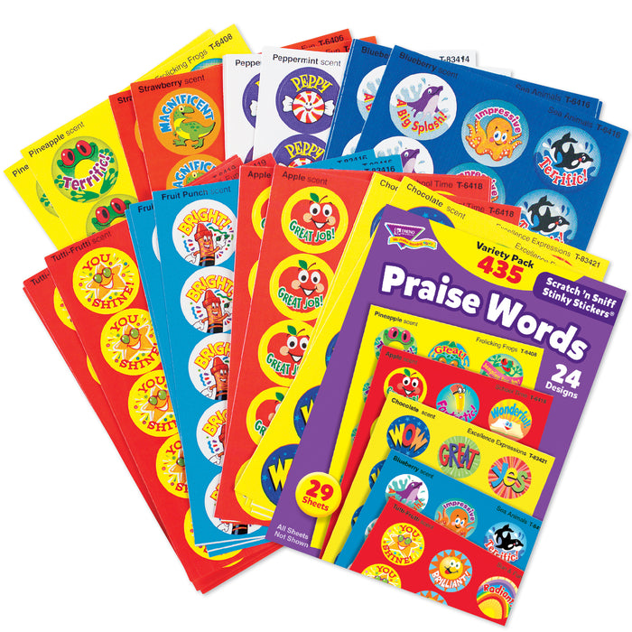 Praise Words Stinky Stickers® Variety Pack, 435 Per Pack, 2 Packs